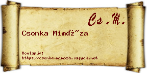 Csonka Mimóza névjegykártya